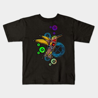 Steampunk hummingbird Kids T-Shirt